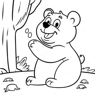 Grizzy Die Beer Wat Met Lemmings Speel Inkleurblad 96388-35380