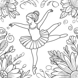 Realistiese Ballerina Inkleurbladsye