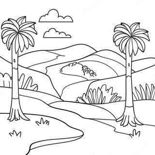 Pragtige Israeliese Landskap Inkleurblad 96542-35499