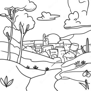 Pragtige Israeliese Landskap Inkleurblad 96542-35500