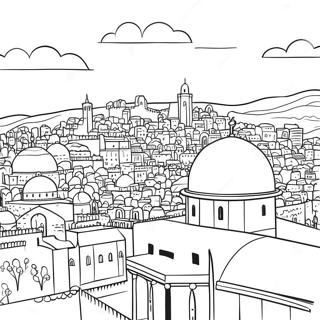 Jerusalem Skyline Inkleurblad 96543-35501