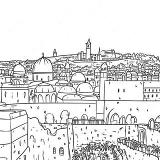 Jerusalem Skyline Inkleurblad 96543-35502