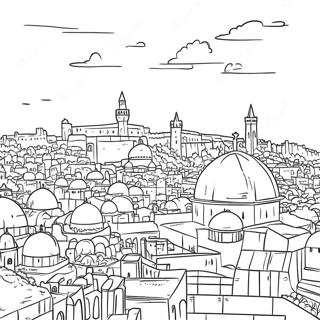 Jerusalem Skyline Inkleurblad 96543-35503