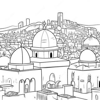 Jerusalem Skyline Inkleurblad 96543-35504
