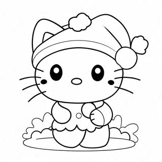 Hello Kitty In N Kersvader Hoed Inkleurblad 96568-35517