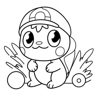 Avontuurlike Ash Met Pokeballe Inkleurblad 96596-35545