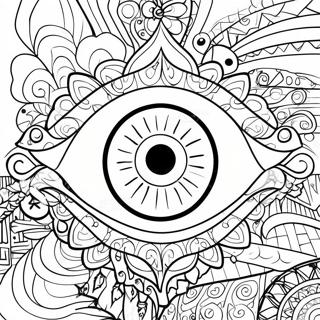 Evil Eye Talisman Inkleurblad 96647-35586