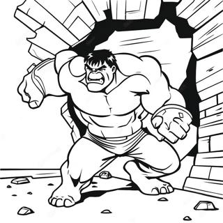 Hulk Wat Deur Mure Smash Inkleurblad 9671-688