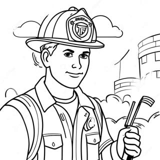 Dapper Brandweerman Loopbaan Inkleurblad 96827-35890