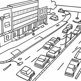 Besige Lego Stad Straat Toneel Inkleurblad 97726 36721