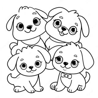 Oulike Pupstruction Honde Kleurprent Inkleurbladsye