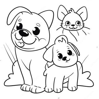 Oulike Pupstruction Honde Kleurprent Inkleurbladsye