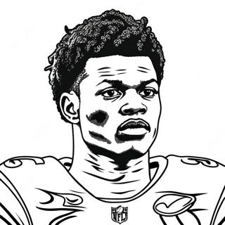 Lamar Jackson Inkleurbladsye