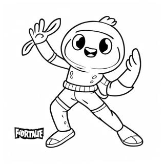 Visstok Fortnite Dans Pose Inkleurblad 98266-37142