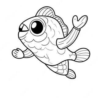 Visstok Fortnite Dans Pose Inkleurblad 98266-37143