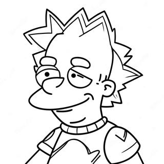 Trippy Bart Simpson Inkleurbladsye