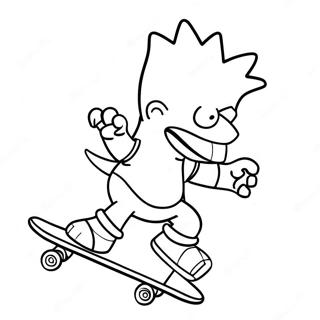 Trippy Bart Simpson Inkleurbladsye