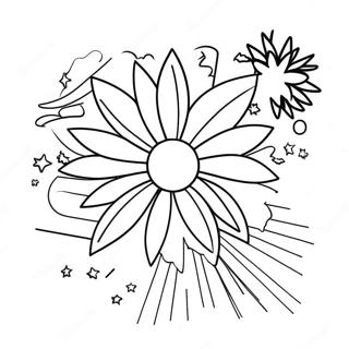 Levendige Onafhanklikheidsdag Vuurwerke Inkleurblad 98628-37431