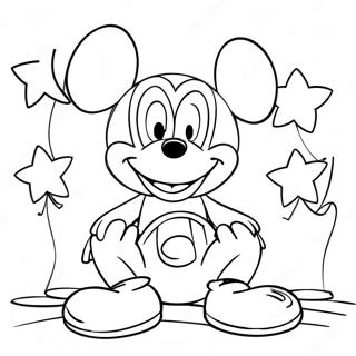 Mickey Mouse Verjaardag Inkleurblad 98777-37536