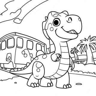 Dinosourus Trein Inkleurblad 98905-37634