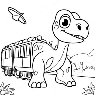 Dinosourus Trein Inkleurblad 98905-37636