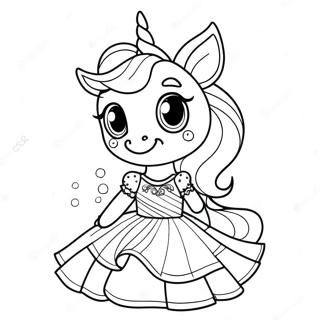 Unicorn Meisie In N Sprankelende Rok Inkleurblad 99189 37863