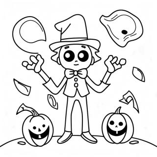 Spookagtige Tim Burton Halloween Inkleurblad 99780-38515